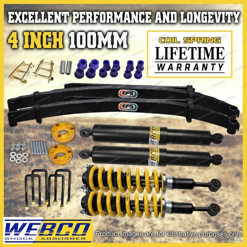 4"+3" Lift Kit Complete Strut Raw Leaf Shackle for Volkswagen Amarok 23-ON