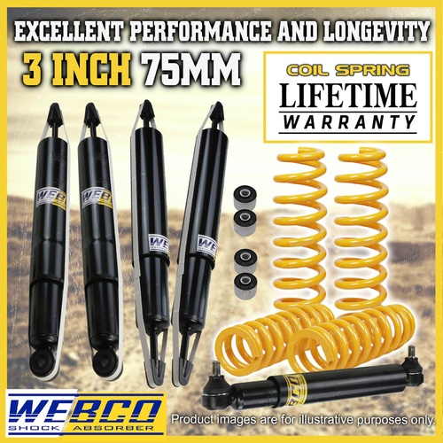 3 Inch Lift Kit Damper Castor Bush King Springs for Toyota Landcruiser 80 105