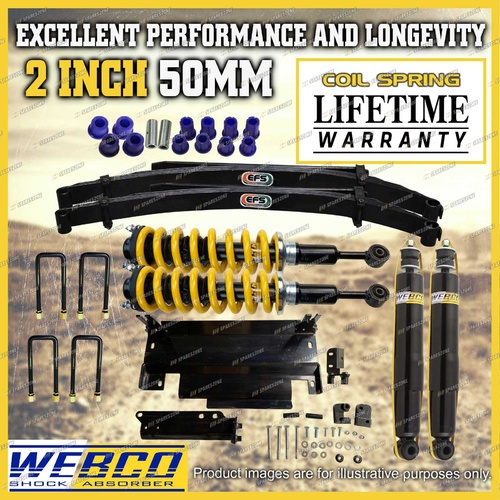50mm Pre Assembled Lift Kit Shock King EFS Leaf Diff Drop for Nissan Navara D40