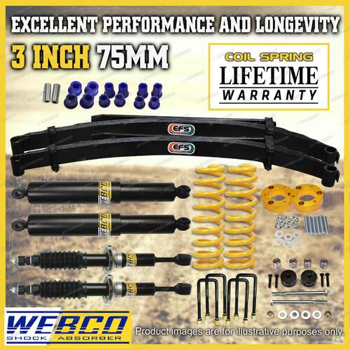 75mm + 50mm Lift Kit Diff Drop King Spring EFS Leaf for Foton Tunland 12-on