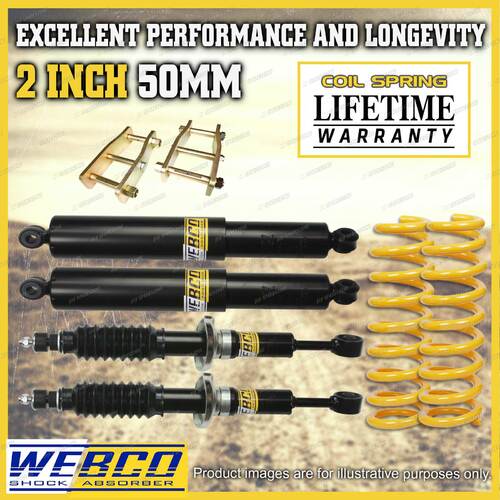 2 Inch 50mm Easy Lift Kit King Coil Extended Shackle for Mazda BT-50 21-on