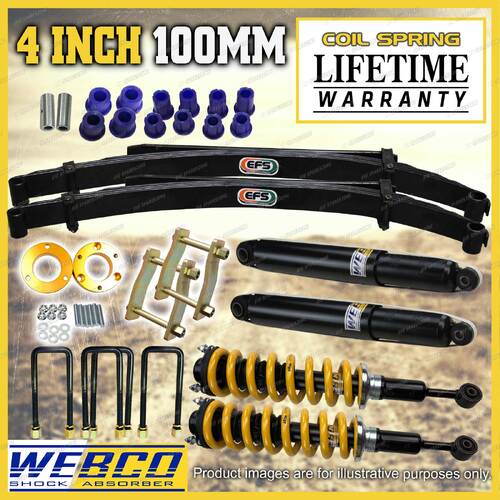 4" Pre Assembled Lift Kit King Coil EFS Leaf Spacer for Mitsubishi Triton ML MN