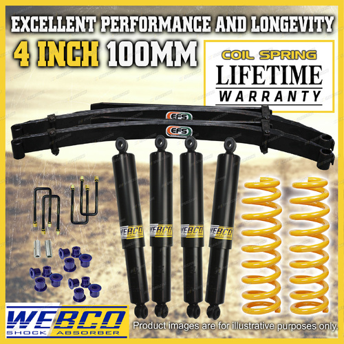4"+3" Lift Kit Shocks King Coil EFS Leaf Springs for Toyota Landcruiser 79
