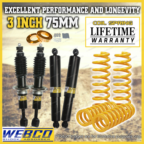 75mm + 50mm Lift Kit Shock Absorbers King Coil Springs for Holden Colorado 7 RG