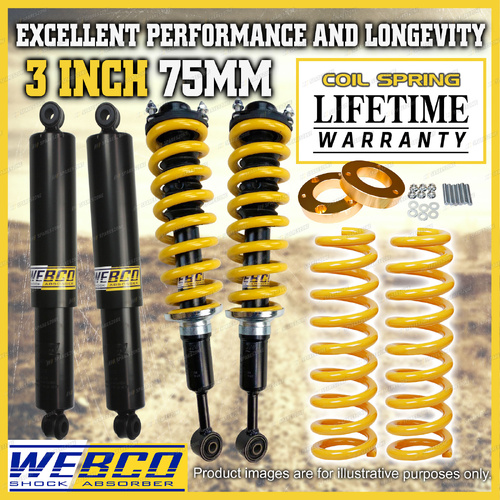 75mm + 50mm Pre Assembled Lift Kit King Springs for Nissan Navara NP300 Coil