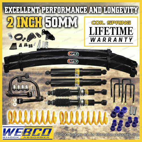 2" 50mm Lift Kit Shock King Coil EFS Leaf Control Arm Diff for Mazda BT50 11-20