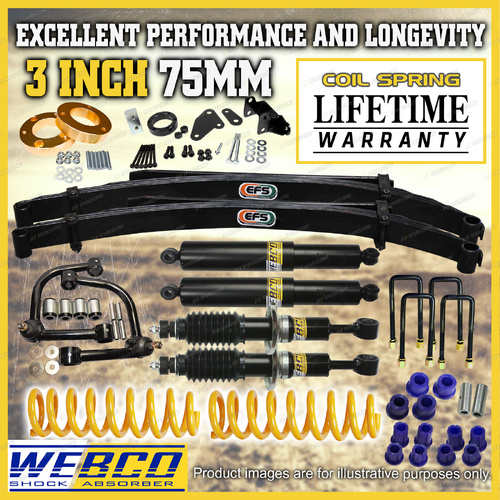 75mm+50mm Lift Kit Shock King Coil EFS Leaf Arm Diff for Mazda BT50 11-20