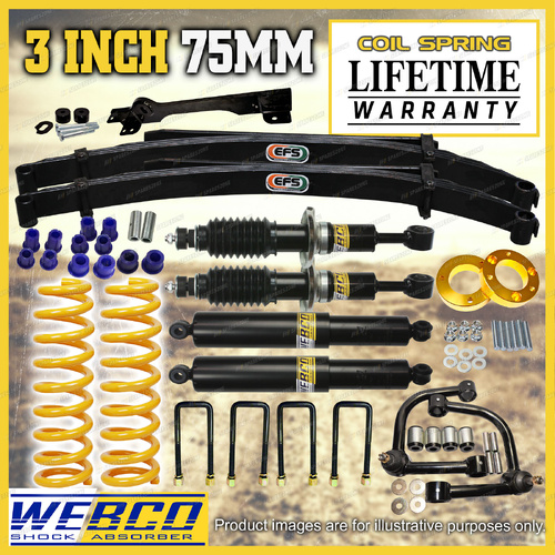 75mm+50mm Lift Kit Shock King Coil EFS Leaf Arm Diff for Holden Colorado RG