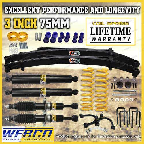 75mm+50mm Lift Kit King Coil EFS Leaf Arm Diff for Toyota Hilux GUN126 GUN125