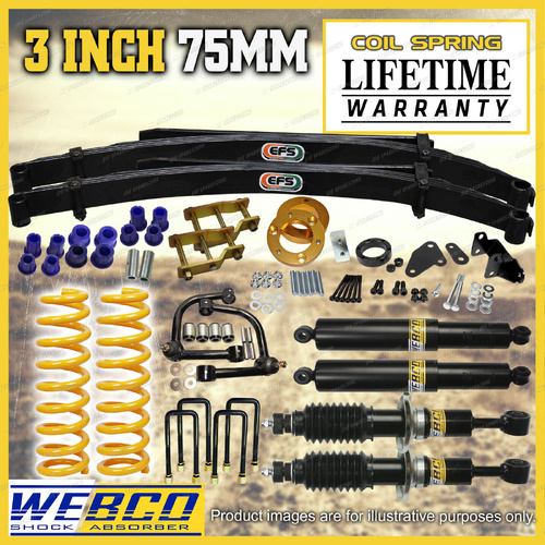 3"75mm Lift Kit Shock King Coil EFS Leaf Control Arm Diff for Mazda BT50 11-20