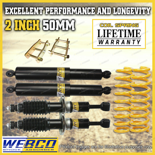 2" 50mm Easy Lift Kit Shock King Coil Extended Shackle for Ford Ranger PX3 18-22