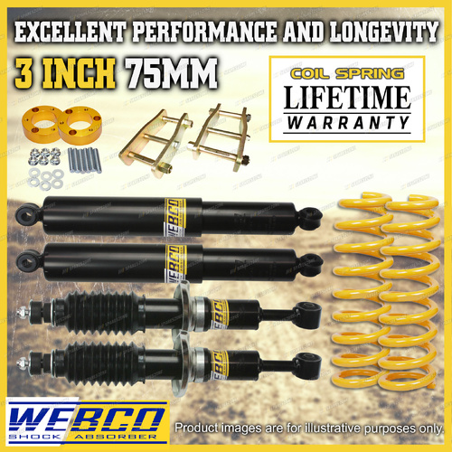 3" 75mm Easy Lift Kit Shock King Coil Spacer Extended Shackle for LDV T60