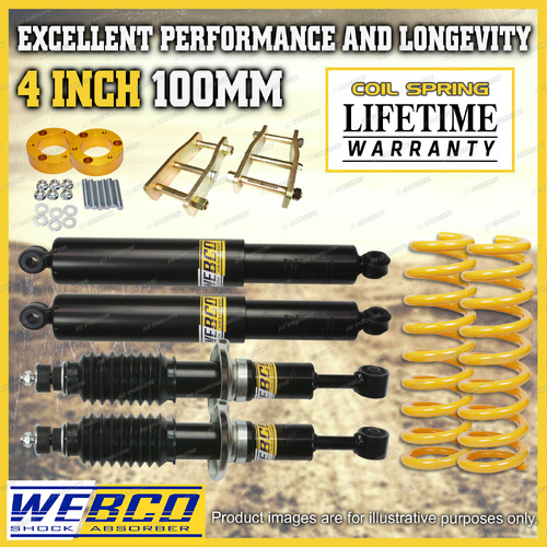 4"+3" Easy Lift Kit Shock King Coil Spacer Shackle for Mitsubishi Triton MQ