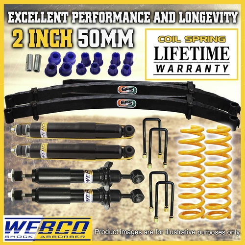2" Lift Kit Shock Absorber King Springs EFS Leaf for Toyota Hilux Rogue Excl. GR