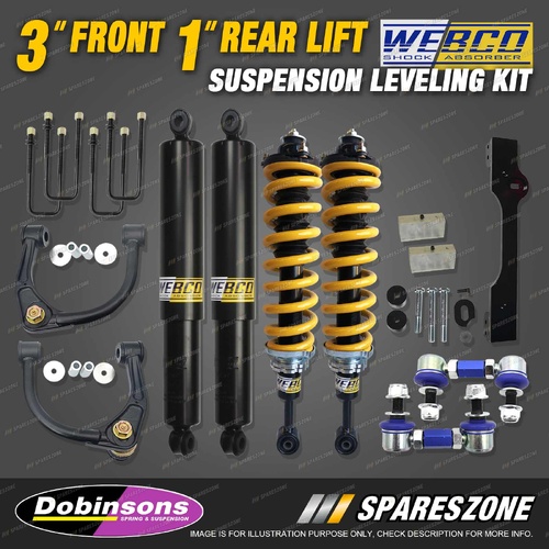 3" Front + 1" Rear Lift Suspension Level Kit King Coil for Isuzu D-Max 12-20