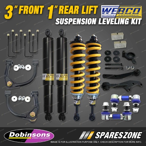 3" Front + 1" Rear Lift Suspension Level Kit King Coil for Toyota Hilux GUN126
