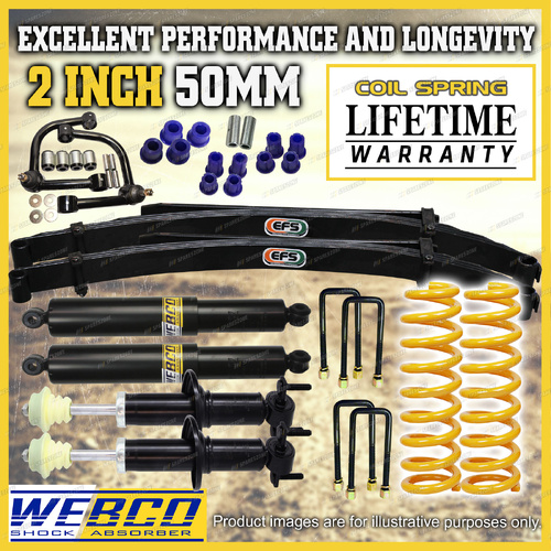 2" 50mm Lift Kit Webco Shock King Coil EFS Leaf Control Arm for Ford Ranger PY