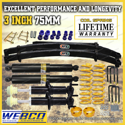 3"75mm Lift Kit King Coil EFS Leaf Spacer Extended Shackle for Ford Ranger PY