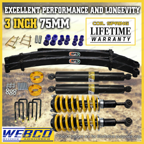 3" Lift Kit Complete Strut King Coil EFS Leaf Spacer Shackle for Ford Ranger PY