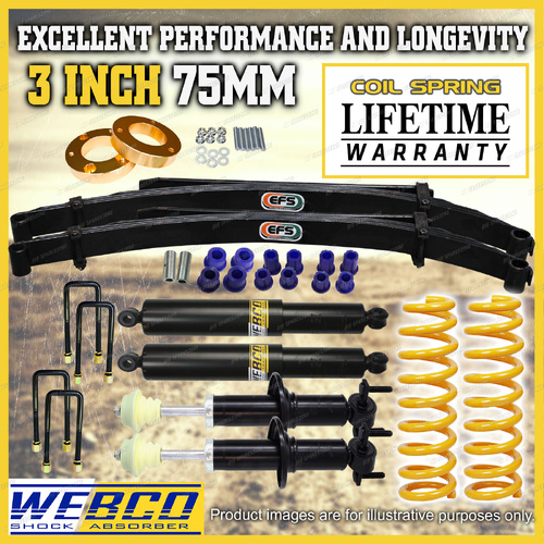 3" Front 2" Rear Lift Kit King Coil EFS Leaf Spacer for Volkswagen Amarok 23-ON