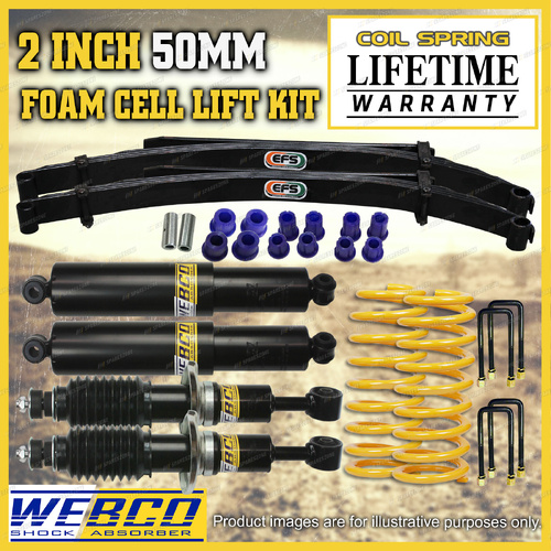 2" Foam Cell Lift Kit Shocks King Springs EFS Leaf for Mitsubishi Triton MR