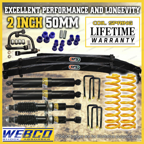 2 Inch Lift Kit Shocks King Spring EFS Leaf Control Arm for Mitsubishi Triton MR