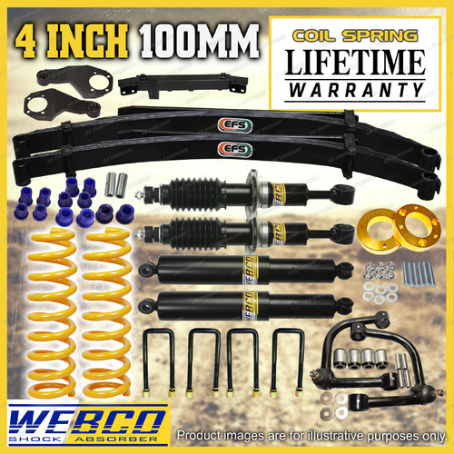 100mm+30mm Lift Kit Shock King Coil EFS Leaf Arm Diff for Mitsubishi Triton MR