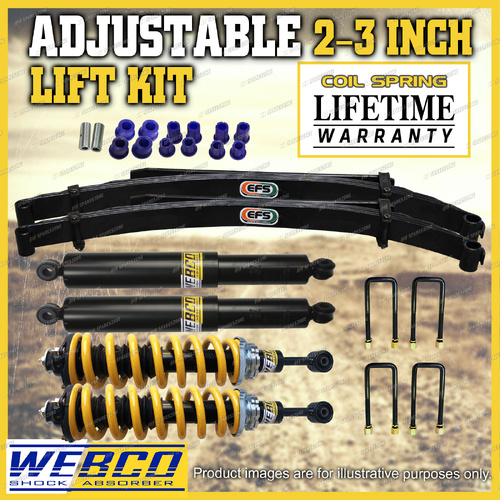Adjustable 2 - 3" Pre Assembled Lift Kit EFS Leaf for Mitsubishi Triton MR 4WD