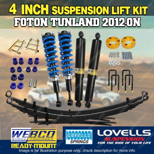 4" Pre Assembled Lift Kit King Coil EFS Leaf Spacer for Mitsubishi Triton MR