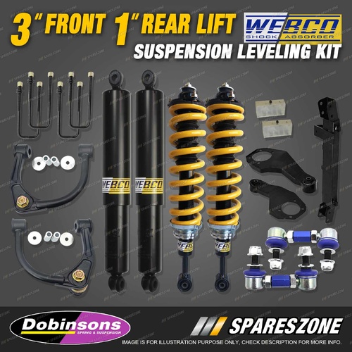 3" Front + 1" Rear Lift Suspension Level Kit King Coil for Mitsubishi Triton MR