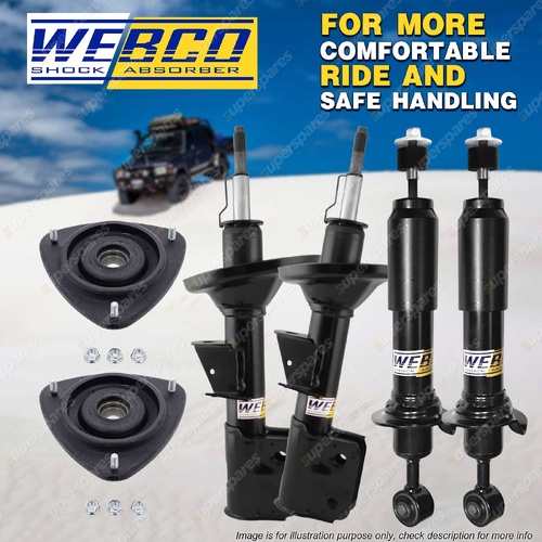 Front + Rear Shock Absorber Strut Mount Bearing Kit for Subaru Outback BP 03-09