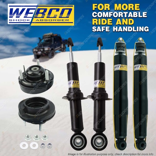 Front + Rear Shock Absorber Strut Mount Kit for Ford Ranger PX III 18-On