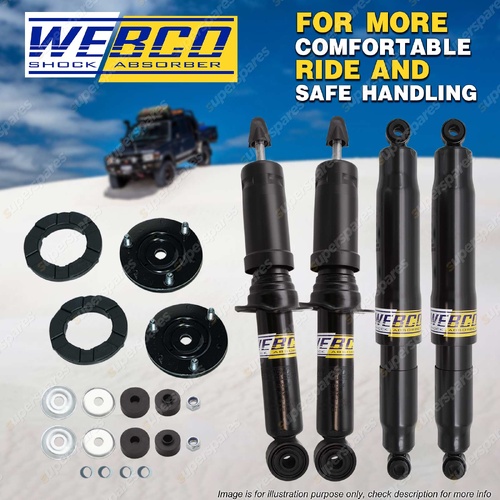 Front + Rear Shock Absorber Strut Mount Bearing Kit for Isuzu D-Max TF 7/2012-On