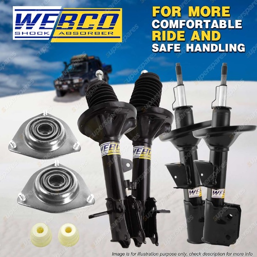 Front Rear Shock Absorber Strut Mount Bearing Kit for Hyundai Coupe Lantra J2 J3