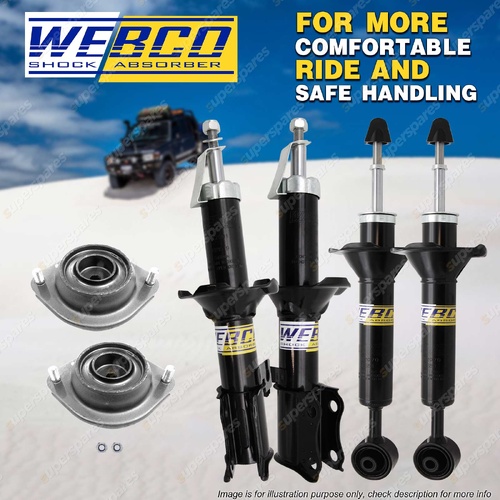 Front + Rear Shock Absorber Strut Mount Bearing Kit for Mazda 121 Metro DB DW