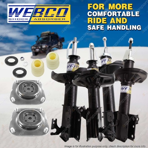 Front + Rear Shock Absorber Strut Mount Bearing Kit for Ford Laser Meteor KN KQ