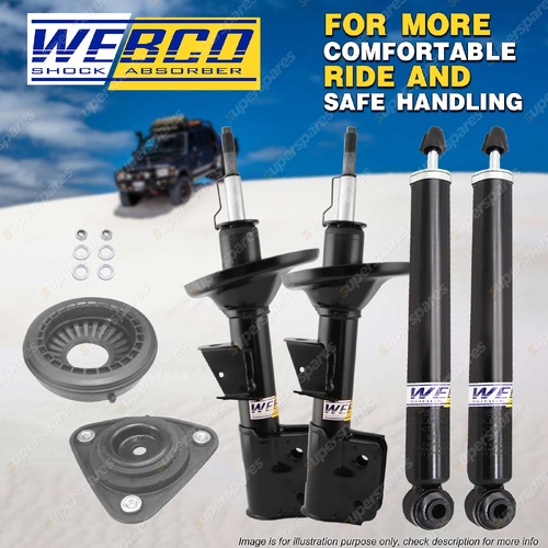 Front + Rear Shock Absorber Strut Mount Bearing Kit for Mazda 3 BK 2.0 2.3 04-09