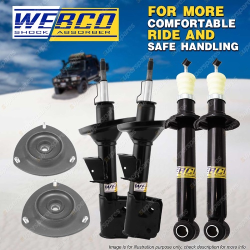 F + R Shock Strut Mount Bearing Kit for Mitsubishi Verada KE KF KH KJ KL Sedan