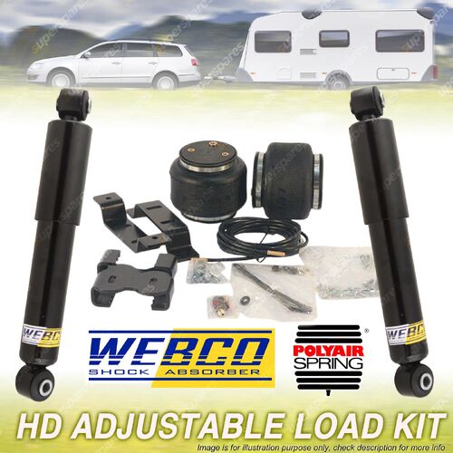 Rear Webco Shock Air Adjustable Load Kit 2200kg for FORD RANGER PX STD 3.0 11-On