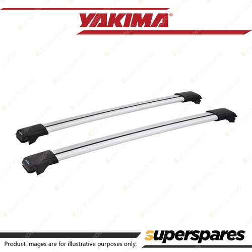 2 x Yakima Aero Rail Bar Silver 92 To 102 CM Roof Rack Bar Low Profile Shape