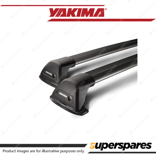 2 x Yakima Flush Bar 95 / 100cm Black S25YB Roof Rack Bar Powder-Coated