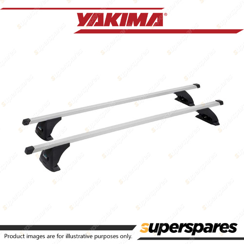 2 x Yakima Standard Through Bar Silver 120cm - Roof Rack Bar Aluminium