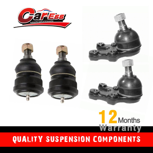 4 Lower + Upper Ball Joints for Ford MUSTANG V8 POWER STEER 1964-1966