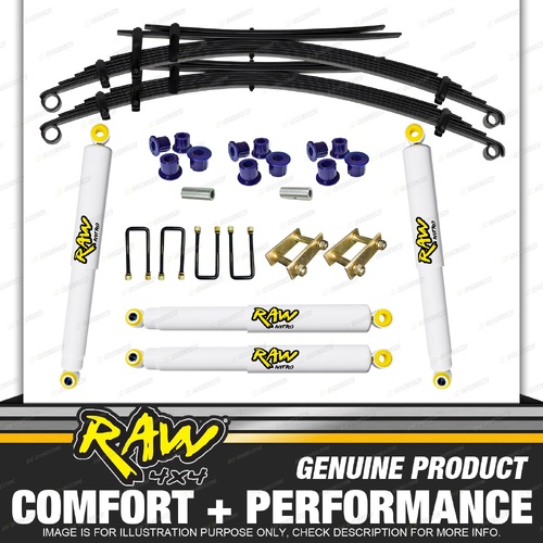 RAW 4x4 Shock + Leaf Springs for FORD RANGER PK PJ 07-11 2"50mm Lift Kit 0-200KG